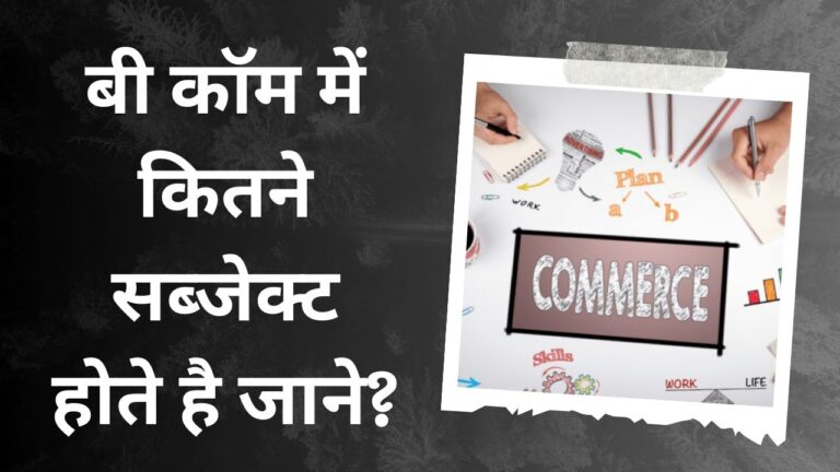B Com Subject In Hindi